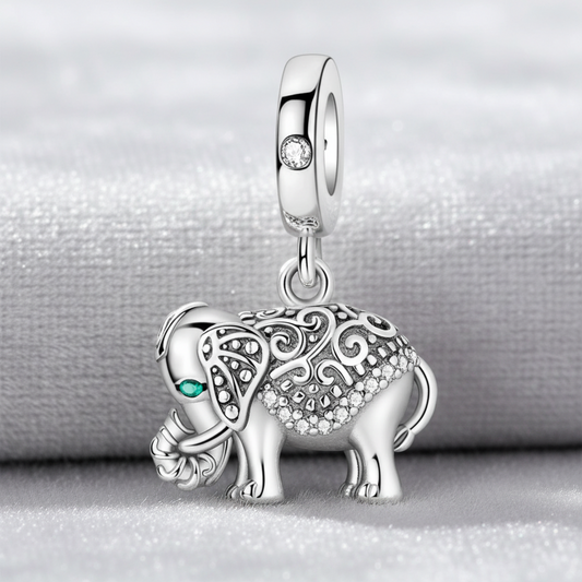 Conta em Prata 925, Elefante Indiano
