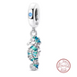 Perle en Argent 925, Hippocampe Tropical