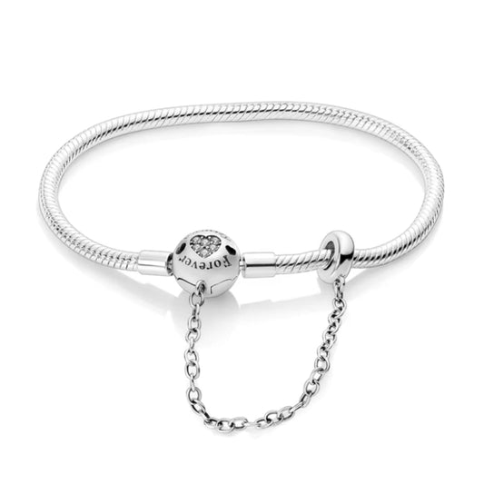Pulseira de Contas em Prata 925, Família para Sempre