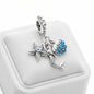 Breloque en Argent 925, Sirène, Coquillage et Étoile de mer