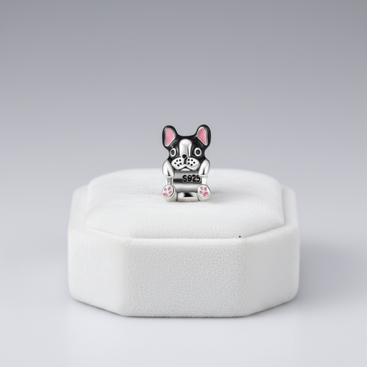 Conta em Prata 925, Buldogue Francês