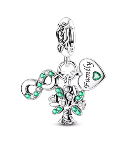 Conta em Prata 925, Family com Àrvore da Vida e Infinidade