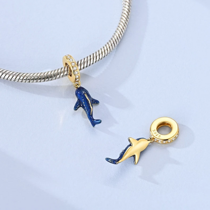 Conta em Prata 925, Tubarão-Baleia #Brilha no Escuro