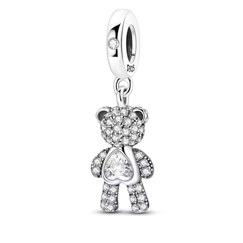 Conta em Prata 925, Ursinho de Peluche