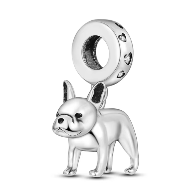 Conta em Prata 925, Bull Dog