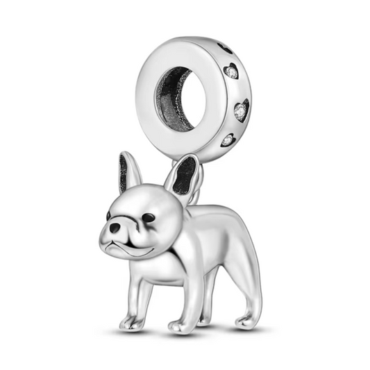 Conta em Prata 925, Bull Dog