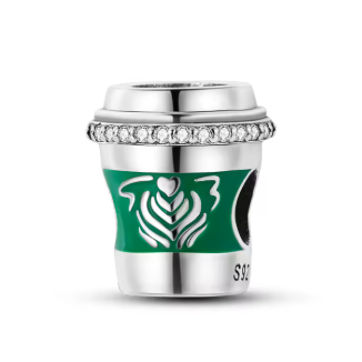 Conta em Prata 925, Coffee Lover