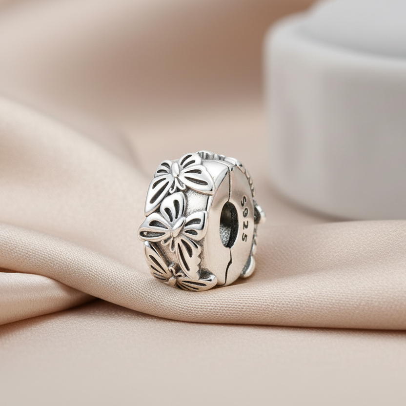 Compte en Argent 925, Clip Papillons