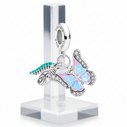 Conta em Prata 925, 3 Fases da Borboleta