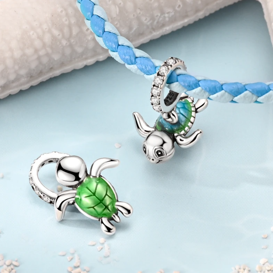 Conta em Prata 925, Tartaruga Marinha