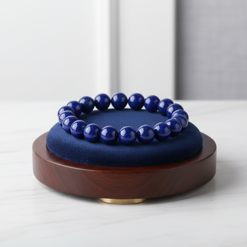 Pulseira de Lápis-Lazúli Natural – A Pedra da Sabedoria e Proteção