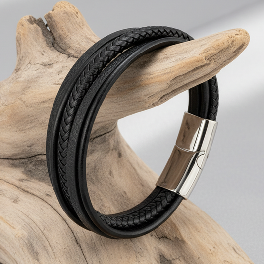 Multi-Layer Genuine Leather Bracelet – Texture and Attitude on Your Wrist