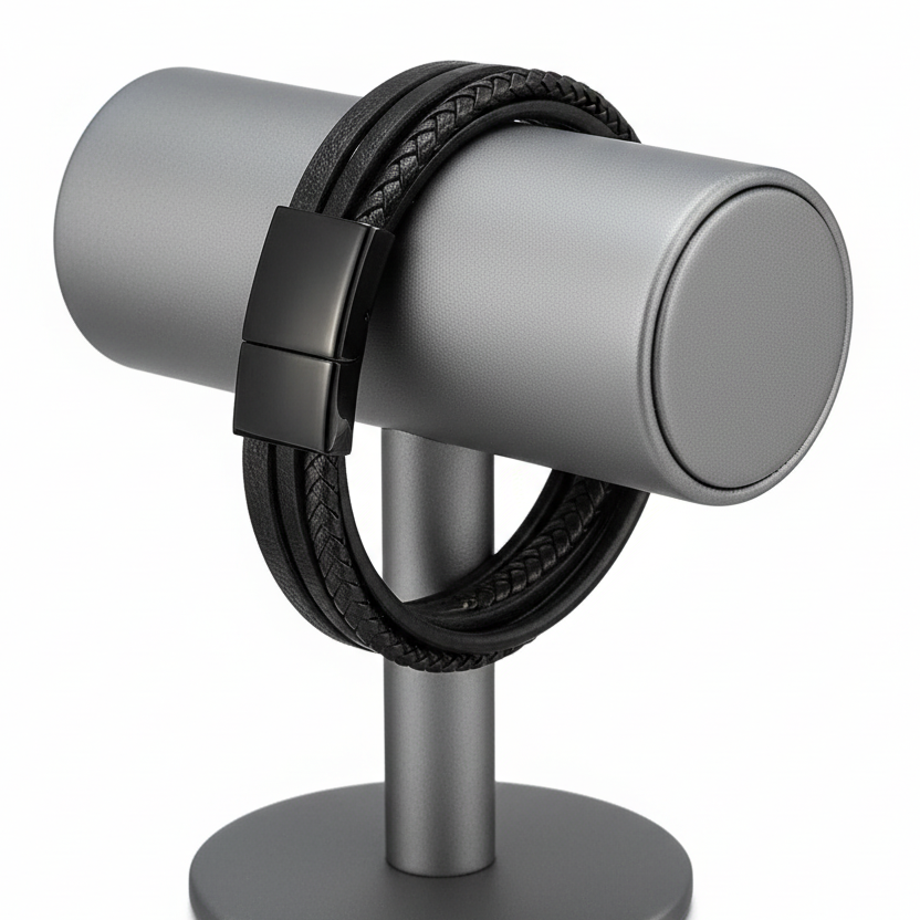 Pulseira Multi-Layer Black Edition – Sofisticação Tática no Seu Pulso