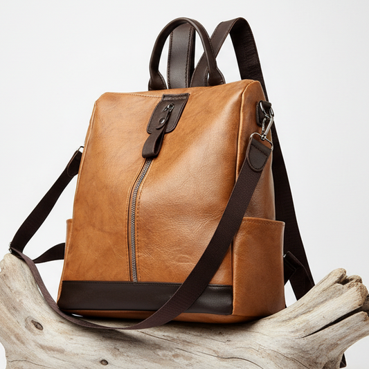 Mochila Antirroubo Security Luxe – Pele PU Vintage e Resistente