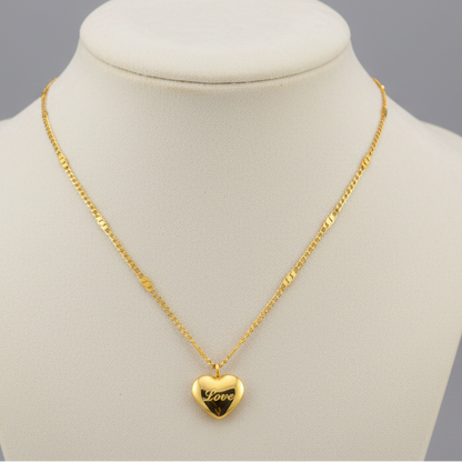 Collier en Acier Inoxydable 316L - « Love Heart »