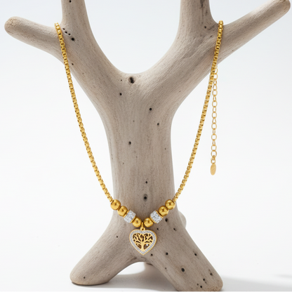 Collier Arbre de Vie en Acier – Un Symbole de Connexion et de Croissance