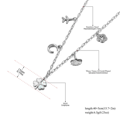 Colar em Aço Inox "Caminhos &amp; Sorte" - Qualidade e Resistência.