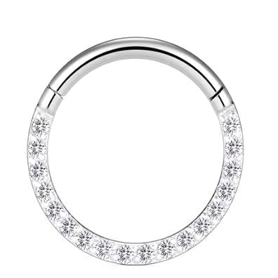 Argola de Nariz em Titanium com Zircónias