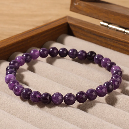 Pulseira de Ametista Natural 8MM – Serenidade e Equilíbrio Interior