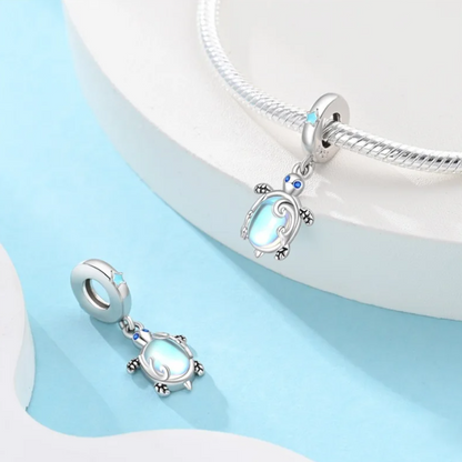 Conta em Prata 925, Tartaruga Brilha no Escuro