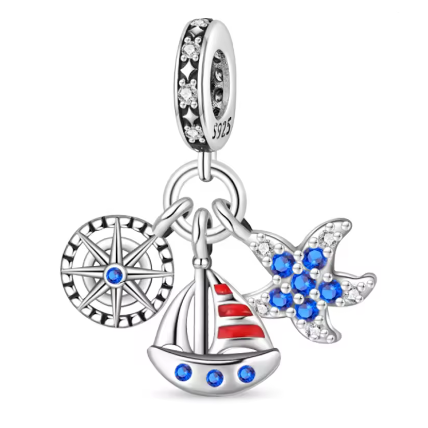 Conta em Prata 925, Tema Náutico