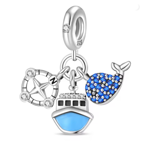 Conta em Prata 925, Tema Náutico