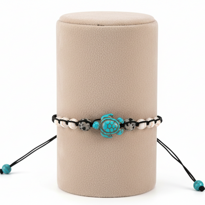 Pulseira Baby Turtle Turquesa Mar e Vida – Um Toque de Magia Vintage