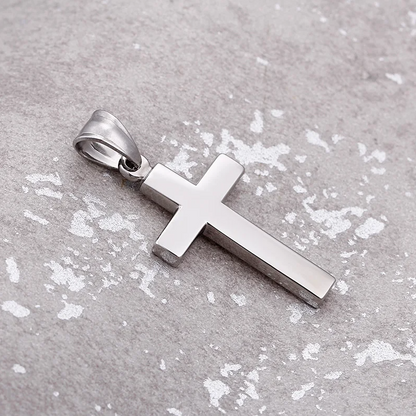 Pigente Cruz em Aço Inoxidável Polido