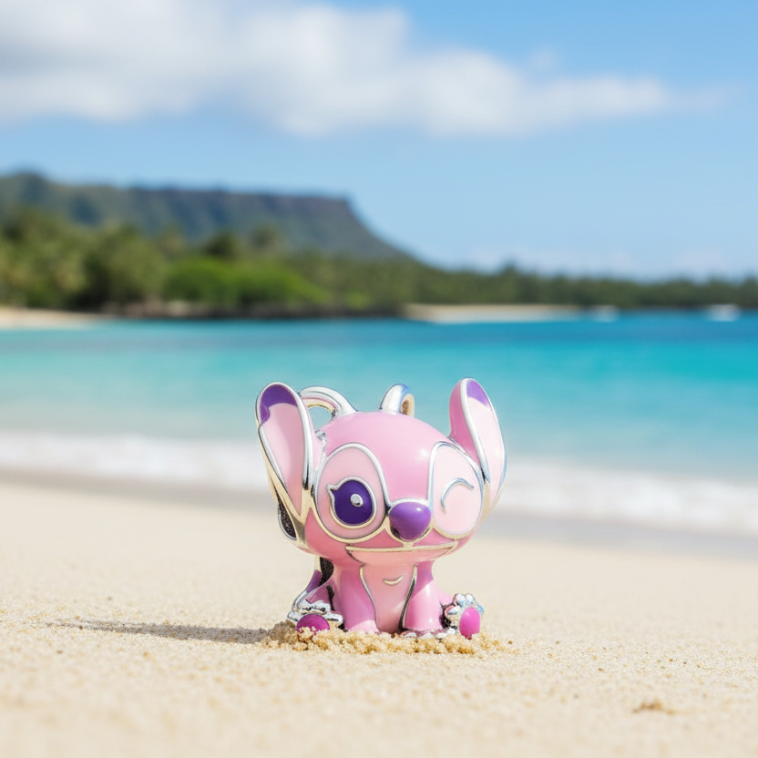 Conta em Prata 925, Angel Anjo de Lilo & Stitch, Disney