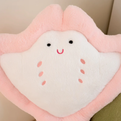 Peluche Arraia Manta Rosa Personalizável – Edição Especial Mar e Vida