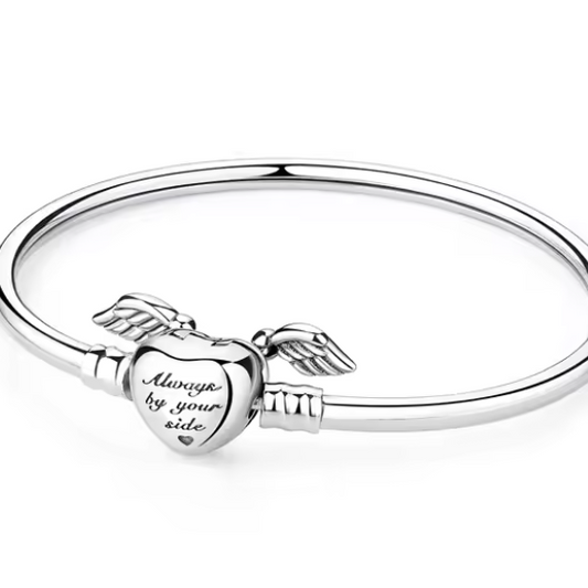 "Always by Your Side" Sterling Silver Bracelet – A Symbol of Eternal Love