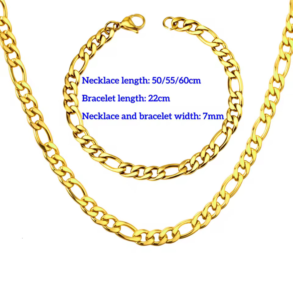 Conjunto de Homem, Colar e Pulseira em Aço Inoxidável