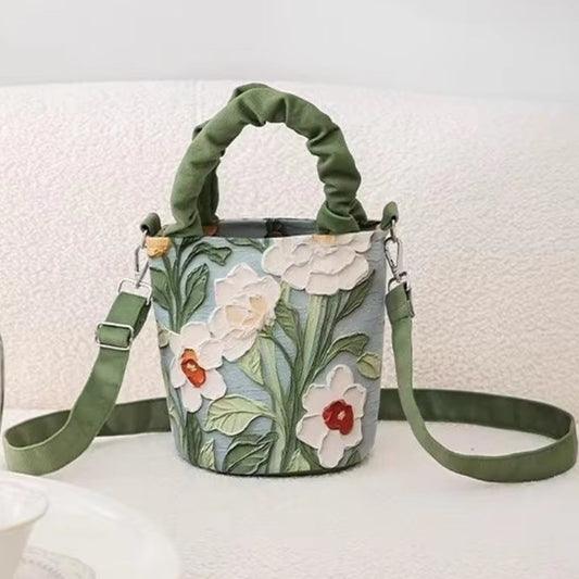 Bolsa de Senhora, Pintura a Óleo, Crossbody em Poliéster