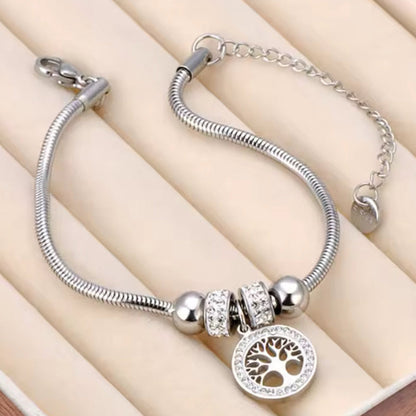 Pulseira Árvore da Vida em Aço 18K - Elegância à Prova de Tudo