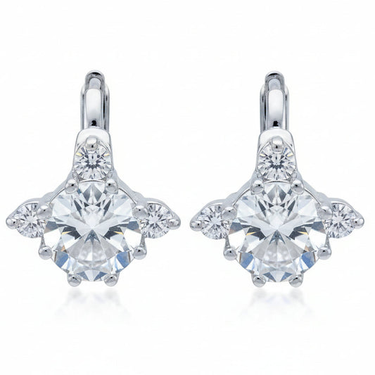 Créoles Petites en Or Laminé 14K avec Topaze
