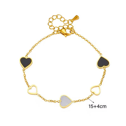 Pulseira de Senhora em Aço Inoxidável 316L, Dieyuro Corações