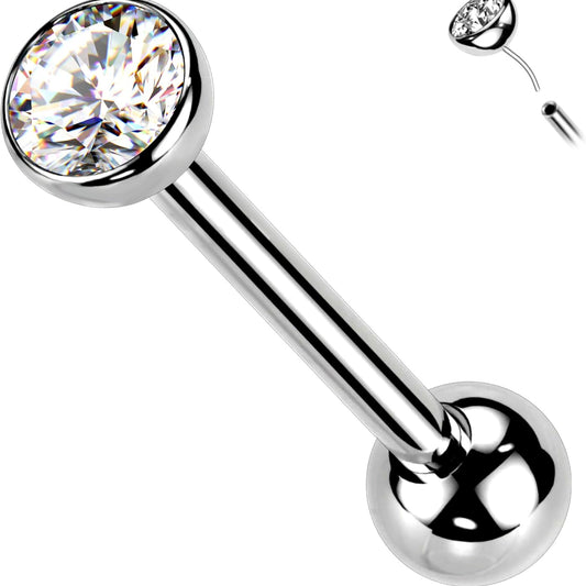 Piercing de Strass em Aço Inoxidável