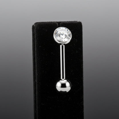 Piercing en strass en acier inoxydable