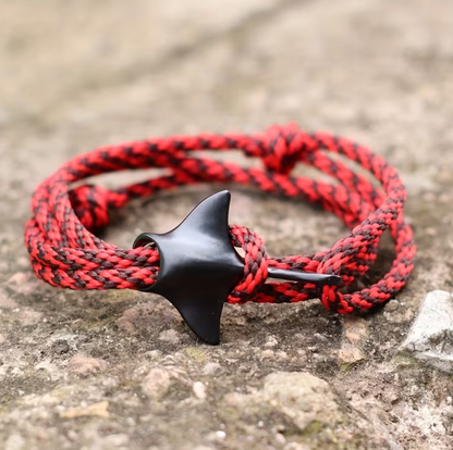 Pulseira Manta Ray Camo– Design Arraia em Preto Mate