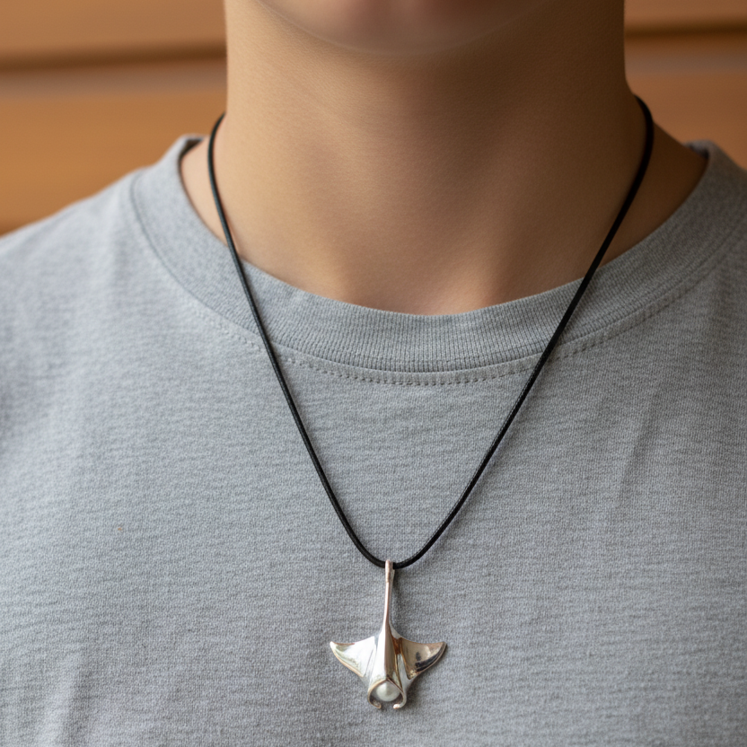 Colar Raia Manta "Ocean Life" – A Elegância das Profundezas no Seu Look