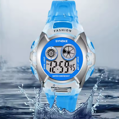 Relógio Digital SYNOKE Blue Edition – Estilo e Cor no Teu Pulso