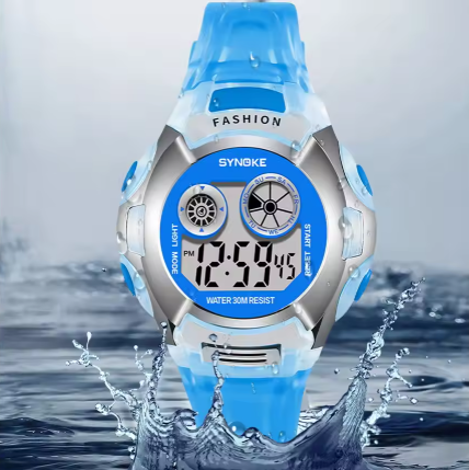 Relógio Digital SYNOKE Blue Edition – Estilo e Cor no Teu Pulso