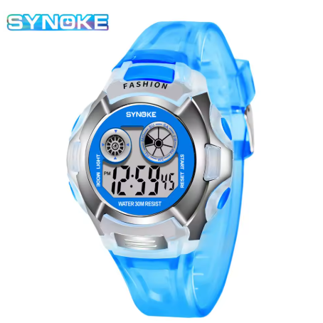 Relógio Digital SYNOKE Blue Edition – Estilo e Cor no Teu Pulso