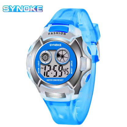 Relógio Digital SYNOKE Blue Edition – Estilo e Cor no Teu Pulso