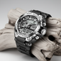 Master every second with the Silver and Black Force Military Watch.