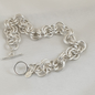 Bracelet pour femme en argent, chaîne à maillons circulaires