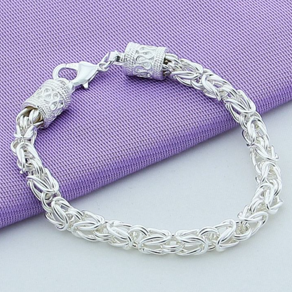 Bracelet pour femme en argent, chaîne fine