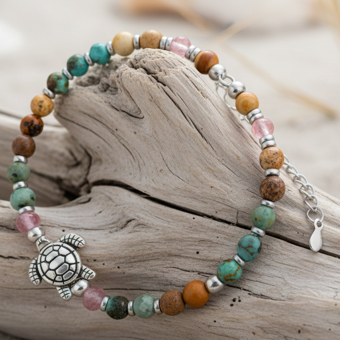 Pulseira "Travel Turtle" – O Seu Amuleto de Proteção em Cada Jornada