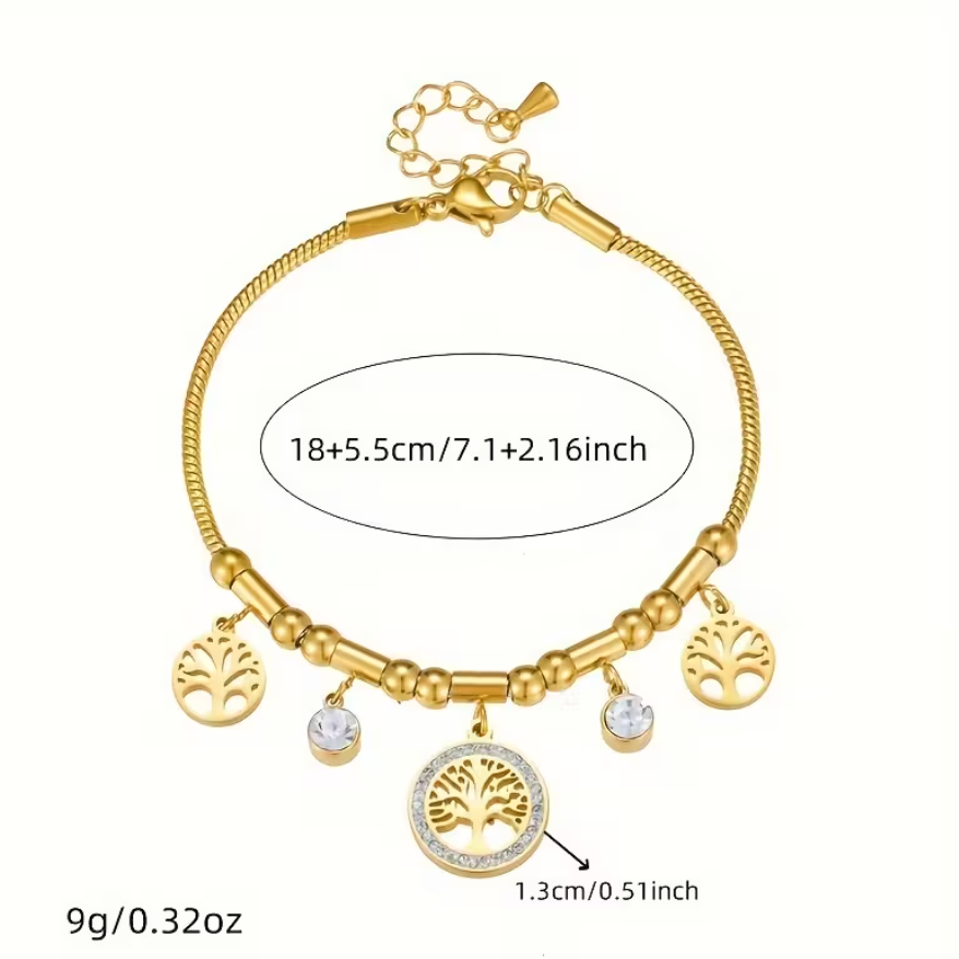 Pulseira Tree of Life Sparkle – Elegância e Significado