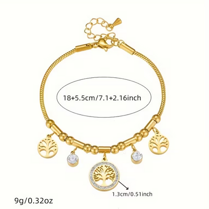 Pulseira Tree of Life Sparkle – Elegância e Significado